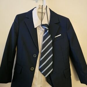 Classic Navy Blue Suit with Tie